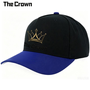 Casquette de baseball structurée à 6 panneaux avec logo personnalisé brodé en 3D, vente en gros, chapeau bicolore avec visière incurvée, fabricant - Product Image 1