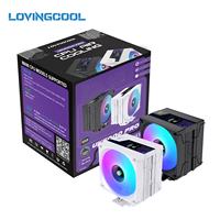 Refroidisseur de processeur LOVINGCOOL Tower avec ventilateur de 12 cm, dessus miroir, éclairage ARGB, refroidissement silencieux pour boîtiers d'ordinateur, livraison rapide, services OEM ODM