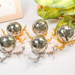 Supporto in Metallo per Sfere di Cristallo, Accessori per Cristalloterapia, Base per Sfera di Cristallo Naturale all'Ingrosso - Product Image 2