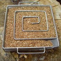 Generatore di Fumo Freddo in Acciaio Inossidabile, Vassoio Quadrato per Affumicatura a Pellet, Confezione per Spedizione