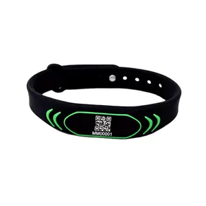 Custom Size Bands Bracelet Fitness Silicone Rfid Wristband For Amusement Park