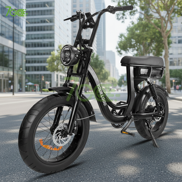 7Go EB8 250w 750w 1000w Women Fat Tire Wheel Step Through Electric City Bike Rear Hub Motor Cargo Ebike Bicicleta