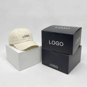 Scatola di Lusso Personalizzata in Cartone Nero Opaco per Cappelli da Baseball, Impermeabile e Resistente ai Graffi, con Logo - Product Image 1