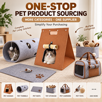 Maisonnette en feutre personnalisée en forme de A pour animaux de compagnie, lit-caverne d'intérieur pour chats avec double entrée, pour chats et petits animaux, vente en gros OEM ODM