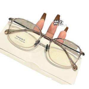 Gafas de titanio puro Danyang estilo coreano Mirror One para mujer, ultraligeras, montura completa, rectangulares 9105 - Product Image 4