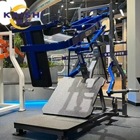 Machine à squats à pendule super commerciale Kaishi, équipement de gym pour l'entraînement de la force des muscles du bas du corps, des fessiers et des jambes