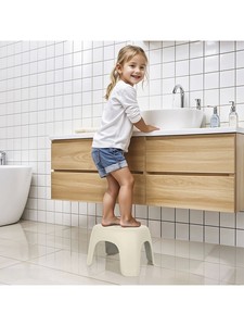 Wholesale Non-Slip Booster Step <b>Stool</b> for Toddlers and Kids Beige Durable <b>Plastic</b> Baby Bath Potty Training Footstool Bulk - Product Image 2