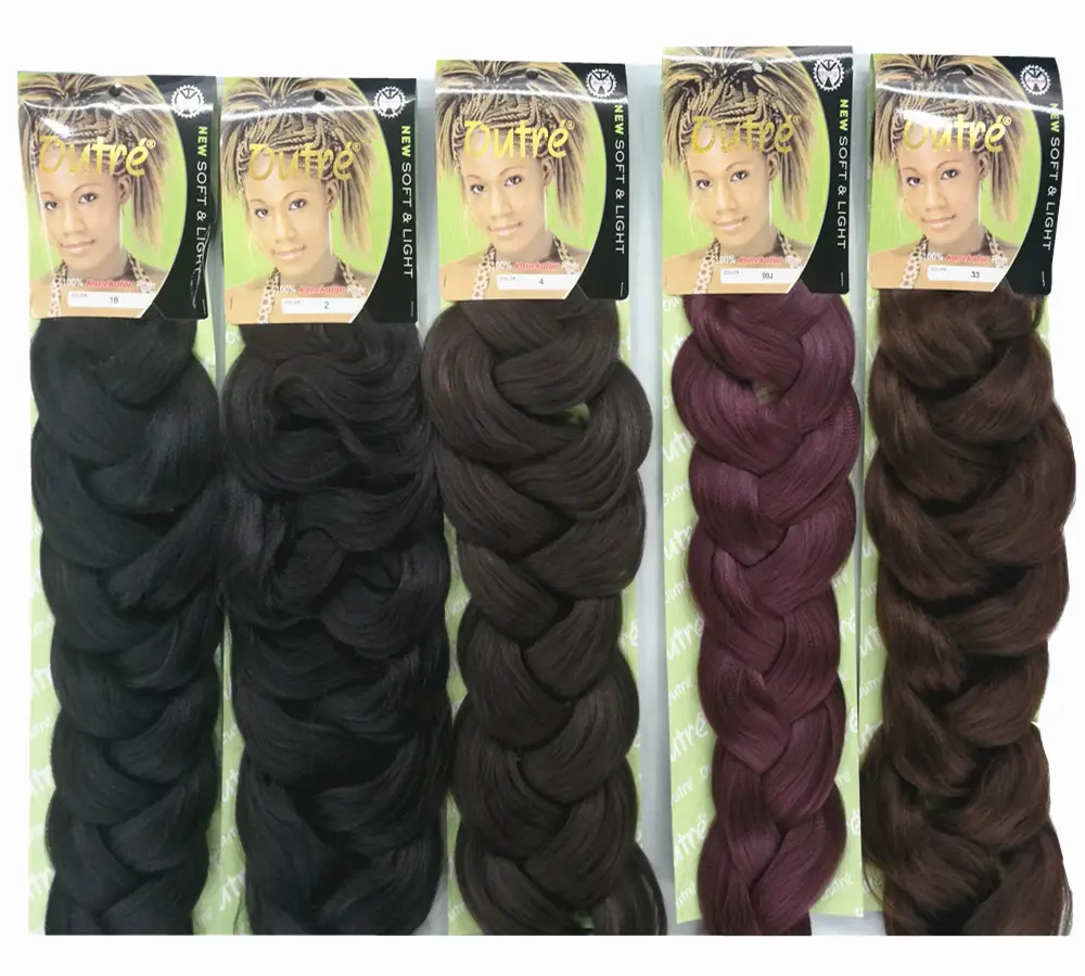 x pression synthetic braids soft and light hot water set 82",165g, hair extension for braiding