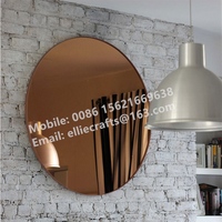 Miroir rond sans cadre chinois, ensemble de 4 miroirs muraux décoratifs, vente en gros, miroir circulaire, bon marché