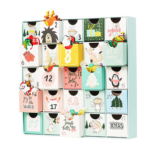 Vente en gros, bonbons de noël, cils, cosmétiques, emballage cadeau, coupe 12 jours, 24 jours, 25 jours, livre, calendrier de l'avent, boîte - Product Image 2