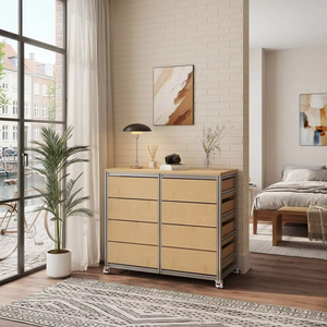 Mueble aparador de aluminio multicapa Birch Ocean Board con cajones para sala de estar, ideal para boutiques - Product Image 2