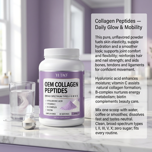 OEM Péptidos de Colágeno de Amplio Espectro en Polvo Tipos I, II, III, V, X, Ácido Hialurónico, Vitamina C, Complejo B, Biotina, Sin Sabor, Suplemento - Product Image 5