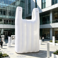 Sac fourre-tout gonflable géant pliable et léger, avec logo graphique entièrement personnalisé, rangement facile pour la promotion de marques de détail et les événements