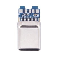 Conector Macho USB 3.1 Tipo-C de 10NF, 20V CC 3.0A, Cobre, 10000 Ciclos