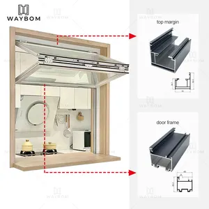 铝制垂直折叠门窗俯卧撑折叠窗不锈钢挤压型材折叠窗铝框