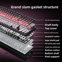 Clavier mécanique sans fil K98 tri-mode, personnalisable, échangeable à chaud, étanche, pour jeux e-sport, RVB tricolore, impression latérale