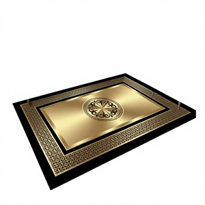 Tapis de maison moderne géométrique imprimé en 3D sur mesure, Dubai, lavable en machine, polyester, velours, antidérapant - Product Image 4
