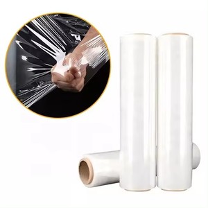 Stretch Film for Pallet <b>Wrap</b>, Industrial Strength Stretch <b>Wrap</b> With Handles, Moving Wrapping <b>Plastic</b> <b>Roll</b> - Product Image 1