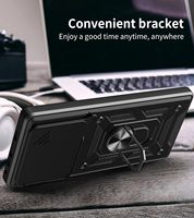 Coques de Téléphone Robustes avec Anneau et Cache Caméra Coulissant pour Tecno Camon 40 30S 30/20/19 Pro/18 Premier 5G 4G