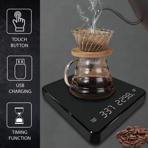 뜨거운 판매 주방 식품 저울 블랙 미니 커피 저울 타이머 디지털 전자 드립 커피 저울 - Product Image 3