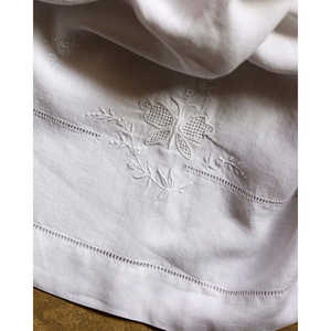 Daniele F. Organic Linen Baby Crib Fitted Sheet Hand-Embroidered with Knitted Woven Techniques <b>Toddlers</b> <b>Bedding</b> Set Fiber Fill - Product Image 2