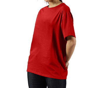 Women <b>Red</b> Plain Solid Color Short Sleeve T <b>Shirt</b> Loose Fit Casual Cotton T <b>Shirt</b> Breathable All Seasons Wear <b>Ladies</b> Fashion <b>Tees</b> - Product Image 6