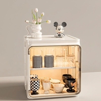 Boîte de rangement carrée pliable en PP moulé par injection, gain de place, coque transparente, anti-poussière, multicouche, pour vaisselle, armoires et étagères de garde-manger
