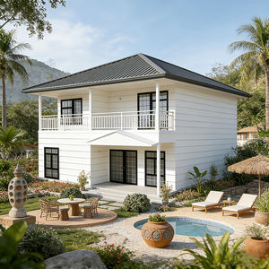 Maison conteneur préfabriquée étanche personnalisée en usine, maisons modulaires chinoises avec construction en panneaux sandwich en acier - Product Image 1