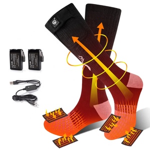 Vente en gros Sports <span class=keywords><strong>de</strong></span> ski d'extérieur d'hiver Coolmax tricoté antidérapant thermique sans fil télécommande batterie <span class=keywords><strong>pied</strong></span> chaud chaussettes chauffantes - Product Image 1