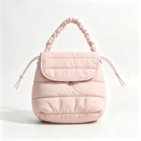 Sacs bandoulière matelassés pour femmes, sac à bandoulière en nylon, sac à main bandoulière pour femmes avec cordon de serrage pour le voyage