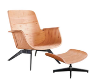 Chaise de salon au design industriel avec composants en contreplaqué courbé, dossier et assise en contreplaqué moulé pour la maison, le bureau et la salle à manger
