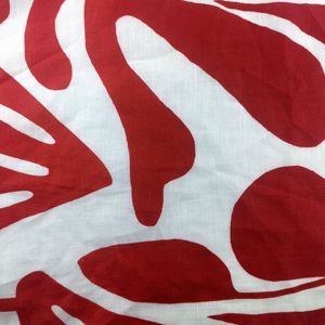 Venta directa de fábrica Transpirable 100% Lino Tela de lino Color rojo Impreso para niñas Camisas de verano y primavera Ropa de vestir - Product Image 4