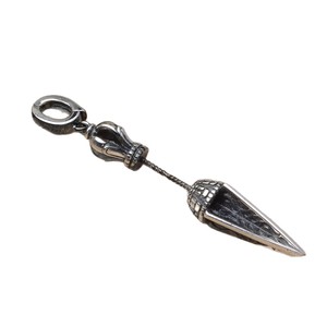 Colgante de Plata S925 con Diseño Vintage de Bastón para Dominar Demonios, Accesorio para Manualidades, Base Vacía con Orificio Pasante de 10-12 mm, Cuentas de 3 mm para Joyería de Perlas - Product Image 5