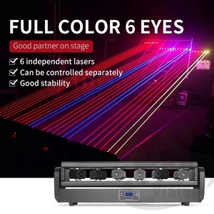 Đèn Chiếu <span class=keywords><strong>Laser</strong></span> 6 Mắt RGB Đèn Pha Di Chuyển Dạng Thanh 6X500MW Đèn Chiếu Điều Khiển <span class=keywords><strong>DMX</strong></span> Cho Sàn Nhảy DJ, Tiệc Cưới, Sân Khấu, Tiệc Tùng - Product Image 2