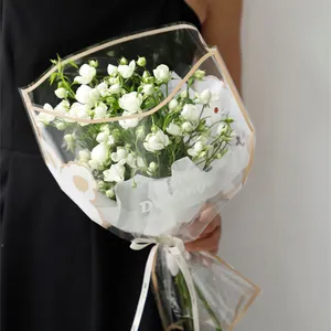 Herbst in Farbe Kaninchen Design Kunststoff Clear Sleeve Bouquet Wrap für Blumen Geschenkt üte