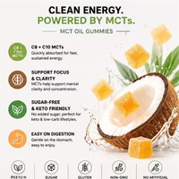Permen Keto Minyak MCT Bebas Gula OEM C8 C10 Rasa Buah Alami Kelapa, Pendukung Energi & Berat Badan, Rendah Karbohidrat untuk Ketosis