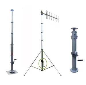 Mât d'antenne télescopique en alliage d'aluminium de 7 m à manivelle, monté sur toit ou mur, pour usine - Product Image 4