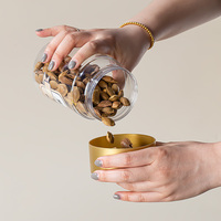Voedselveilige PET-potten met deksels, luchtdichte schroefdop, ronde plastic flessen voor zaden, gedroogd fruit, pistachen, cashewnoten