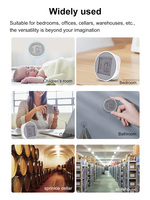 Lifelibero Smart Home Google Alexa Contrôle vocal Tuya Wifi Capteur d'humidité de la température Alimenté par batterie pour la décoration de la maison