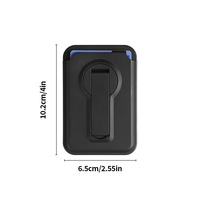 Support de téléphone portable Sac de carte pliant magnétique Sac de carte multifonctionnel Support de téléphone de bureau pour iPhone 17 16 15 Accessoire