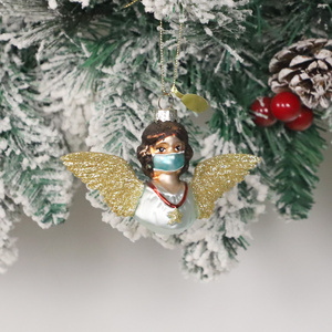Nouveaux produits de Noël Ornement Choses de Noël Ornement suspendu en forme de nourriture en conserve en <span class=keywords><strong>verre</strong></span> personnalisé - Product Image 4