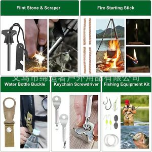 Kit de survie en plein air Creator 27 en 1, ensemble d'outils multifonctions en alliage d'aluminium pour le camping, la randonnée et les situations d'urgence - Product Image 4