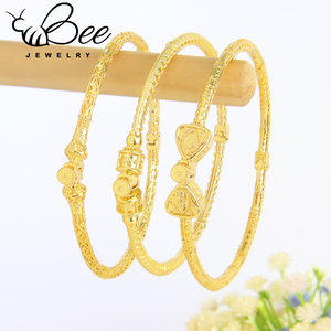 Pulsera de Moda Dubái, Bañada en Oro de 21k, Diseño de Lazo, Tobillera Retro para Novia, Brazaletes para Mujer, Fiesta de Bodas - Product Image 4