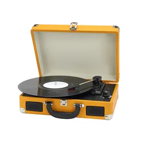 Suitcase Bluetooth Vinyl Record Player LP Record USB SD Phonograph Retro Turntable Player With Speakers
