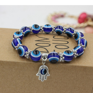 Perhiasan Fesyen 10Mm Gelang Buatan Pria, Mutiara Turki, Mata Biru Jahat - Product Image 5