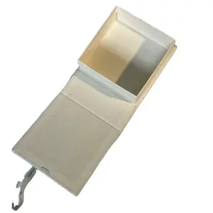 Caixa de presente para embalagem de papel rígido premium em forma de livro com laço de fita de 2 mm de espessura