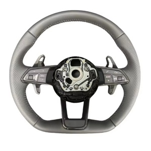 Volant en cuir mis à niveau vers la nouvelle série R8 pour <span class=keywords><strong>Audi</strong></span> RS RS3 RS7 <span class=keywords><strong>RS8</strong></span> R8 <span class=keywords><strong>S8</strong></span> A3 A4 A5 A7 Q7 TT TTs A6 C7 S5 Q5 Volant - Product Image 1