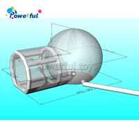 Tente Dôme Bulle Transparente Gonflable Personnalisée d'Extérieur avec Tunnel, Maison de Camping