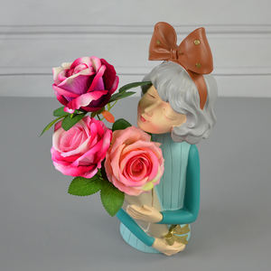 Buena calidad, precio bajo, terciopelo artificial, flor de Rosa, cabeza de flor de tacto Real, flor de flujo para el hogar, oficina, Hotel, boda - Product Image 5