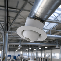 Diffuseur d'air à buse réglable, buse sphérique, prise d'air de plafond, sortie d'air directionnelle CVC pour aéroport, stade, atelier